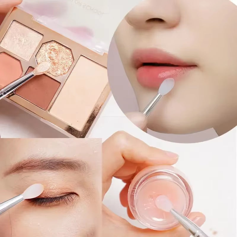 1/3/5PCS Portable Silicone Lip Brush with Cover Soft Multifunctional Lip Balm Applicator Lipstick Lipgloss Makeup Brushes