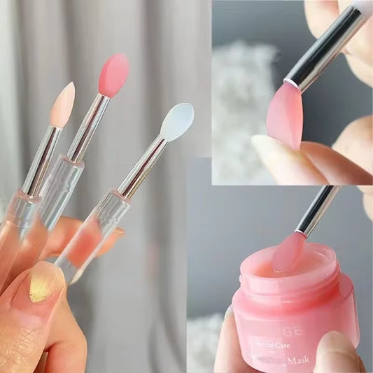 1/3/5PCS Portable Silicone Lip Brush with Cover Soft Multifunctional Lip Balm Applicator Lipstick Lipgloss Makeup Brushes